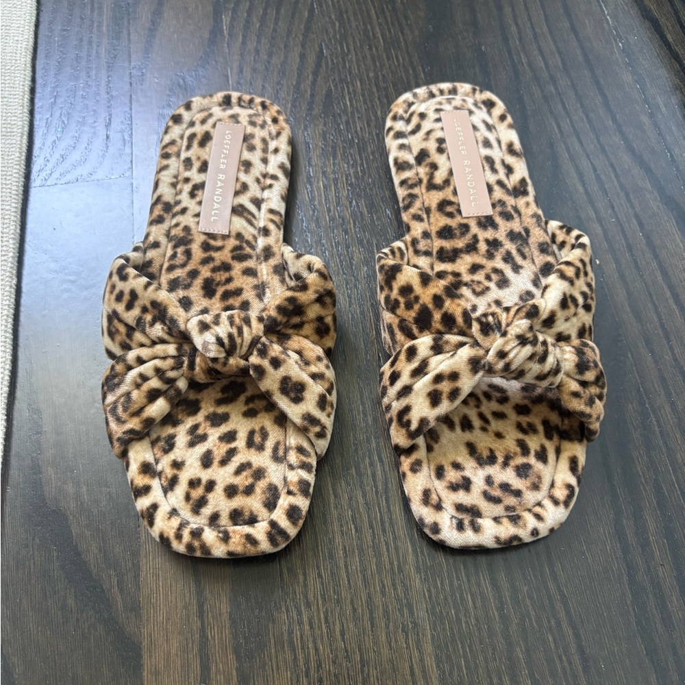 Loeffler Randall Brown Tan Cozy Sandals